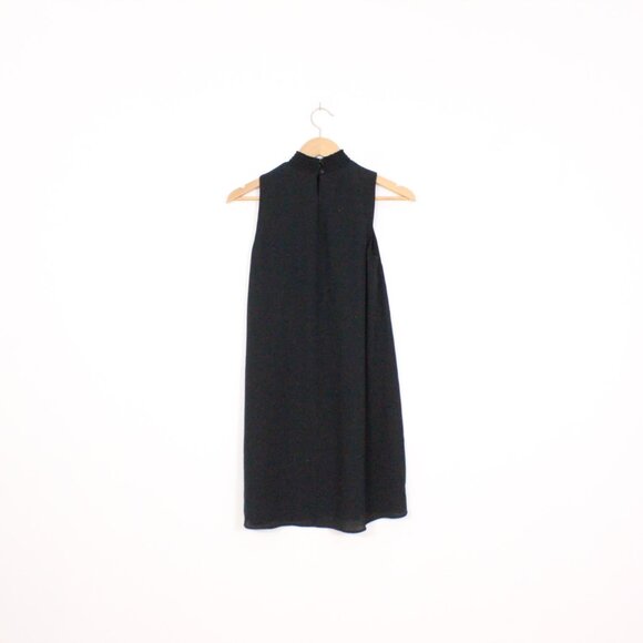 *Pink Rose Black Turtleneck Sleeveless Shift Dress - Picture 5 of 7